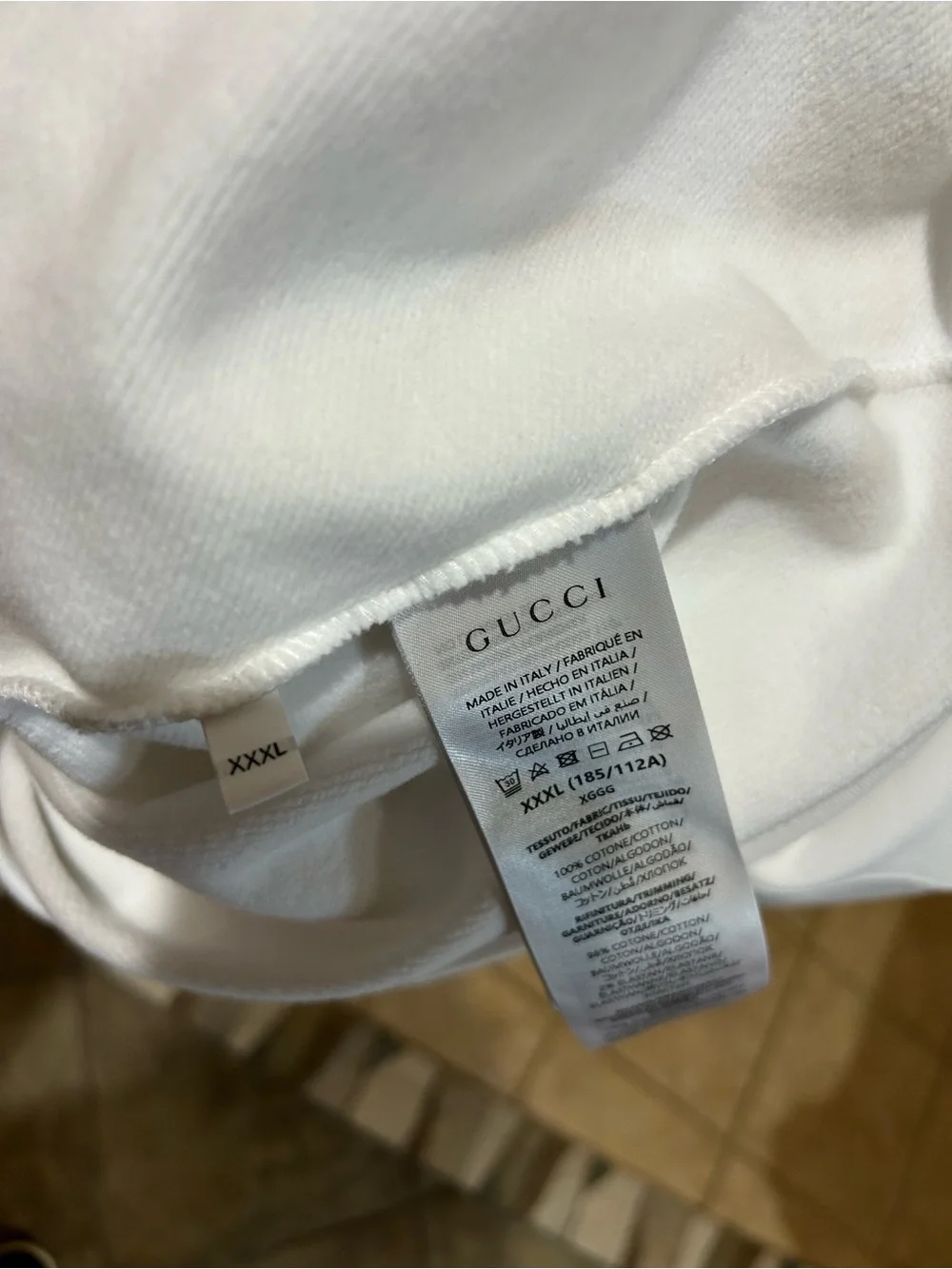 Men's Gucci cotton iconic embroidered web stripe logo hoodie size XXXL